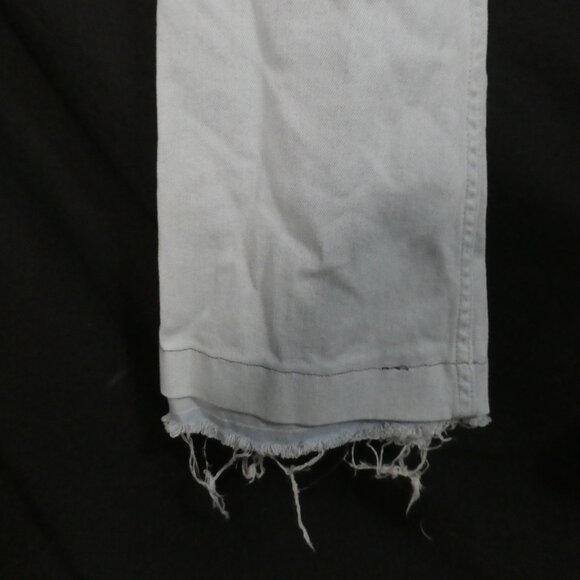 ZARA BASIC - Z1975 Denim | size 4 | Light Blue Flared Pants With Raw Hem - Picture 8 of 16